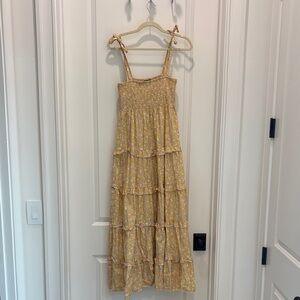 Floral Yellow Maxi Dress